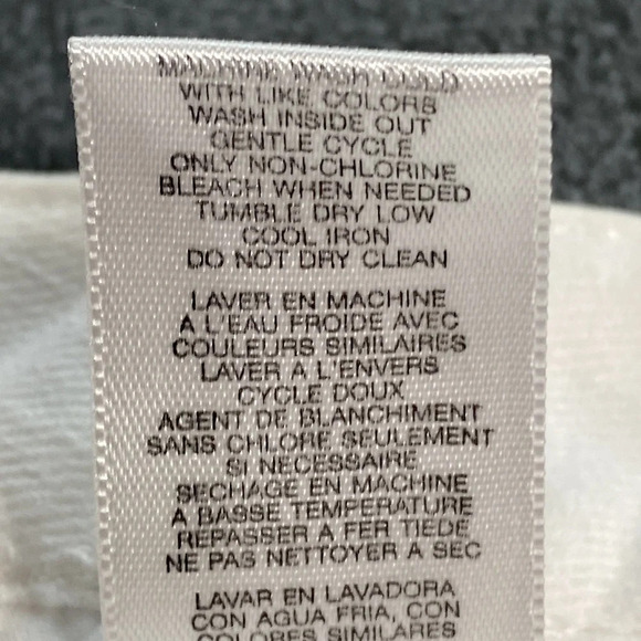 Michael Kors Women's White Straight Leg Mid Rise Denim Jeans Size 8 - Picture 5 of 6